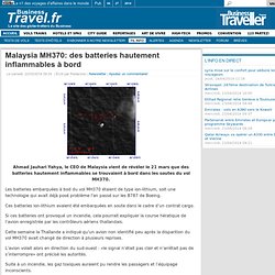 Malaysia MH370: des batteries hautement inflammables à bord