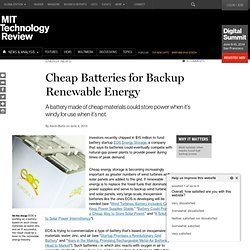 Renewable Energy Fraud Watch: Cheap Batteries for Backup Renewable Energy