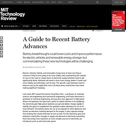 A Guide to Recent Battery Advances