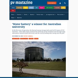 ‘Water battery’ a winner for Australian university