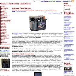 Battery Desulfation - Storage