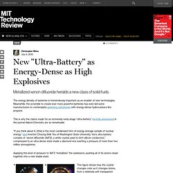 New "Ultra-Battery" as Energy-Dense as High Explosives