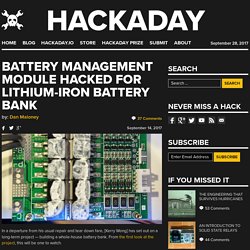 Battery Management Module Hacked for Lithium-Iron Battery Bank