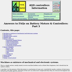 Battery Motors and Controllers - FAQs Part 3