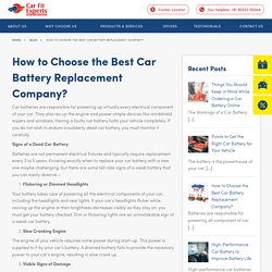 How to Choose the Best Car Battery Replacement Company? · Carfit
