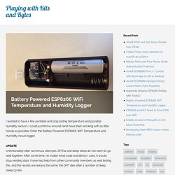 Battery Powered ESP8266 WiFi Temperature and Humidity Logger