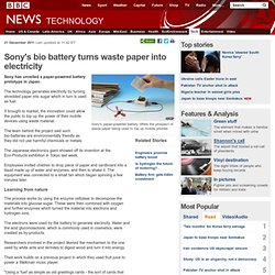 Sony's bio battery turns waste paper into electricity
