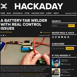 A Battery-Tab Welder with Real Control Issues