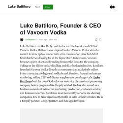 Luke Battiloro, Founder & CEO of Vavoom Vodka