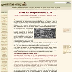 Battle at Lexington Green, 1775