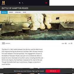 Battle of Hampton Roads - American Civil War