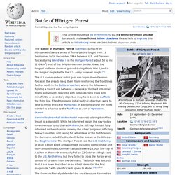 Battle of Hürtgen Forest
