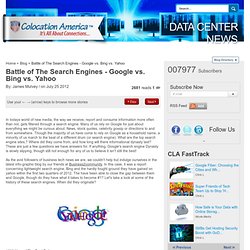 Battle of The Search Engines - Google vs. Bing vs. Yahoo -