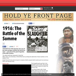1916: The Battle of the Somme
