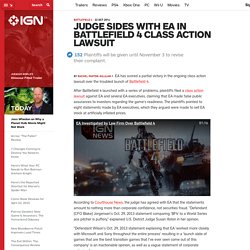 Judge Sides With EA in Battlefield 4 Class Action Lawsuit
