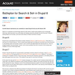 Battleplan for Search & Solr in Drupal 8