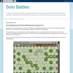 Solo Wargaming with Hand Management Systems (3)
