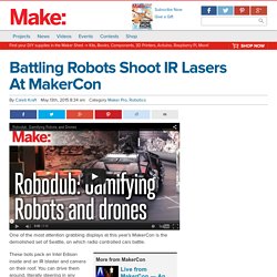 Battling Robots Shoot IR Lasers At MakerCon