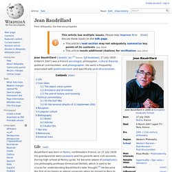 Baudrillard, media theory image