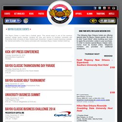 Bayou Classic Events