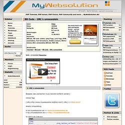 BB Code - URL's umwandeln