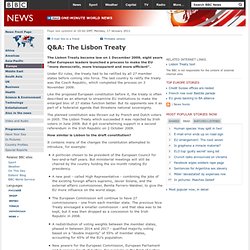 Q&A: The Lisbon Treaty