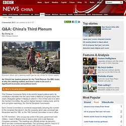 Q&A: China's Third Plenum