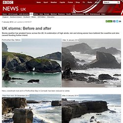 UK storms: Before and after