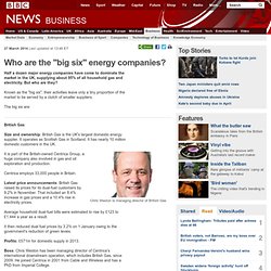 Who are the "big six" energy companies?