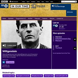 BBC Radio 4 - In Our Time, Wittgenstein