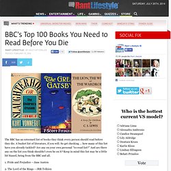 BBC's Top 100 Must-Read Books Before You Die