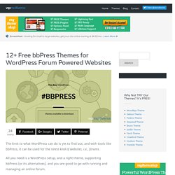 12+ Free bbPress Themes for WordPress Forum Website 2016