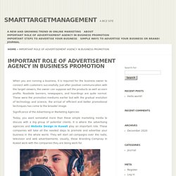 Important Role Of Advertisement Agency In Business Promotion