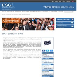 Ecole de Commerce - Association Bureau des Elèves - ESG.fr