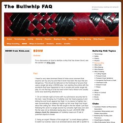 The Bullwhip FAQ