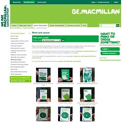 be.macmillan - Work and cancer