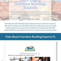 Palm Beach Gardens Roofing Experts FL