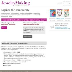 Beading & Jewelry Magzines Online Community: Art Jewelry Magazine, Bead&Button Magazine, BeadStyle Magazine - Forums, Blogs and Photo Galleries