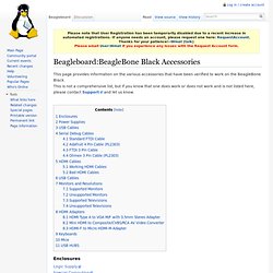 Beagleboard:BeagleBone Black Accessories