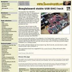 Beagleboard stable USB EHCI hack