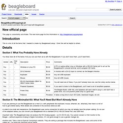BeagleBoardShoppingList -