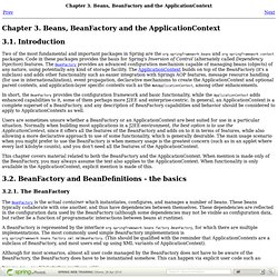 Chapter 3. Beans, BeanFactory and the ApplicationContext