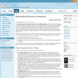 BearingPoint Delivery Framework - MIKE2.0, the open source metho
