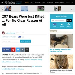 207 Bears Were Just Killed ... For No Clear Reason At All