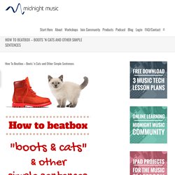 How To Beatbox – Boots ‘n Cats and Other Simple Sentences