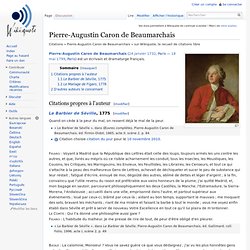 Citations de Beaumarchais sur wikiquote