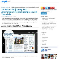23 Beautiful jQuery Text Animation Effects Examples with Tutorials