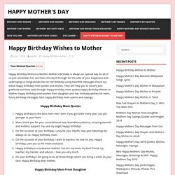 Beautiful Ways to Say Happy Birthday Mom-Birthday Wishes to Mom