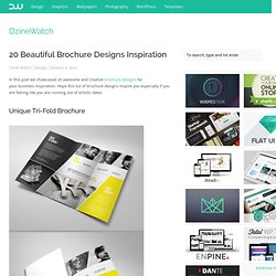 20 Beautiful Brochure Designs Inspiration — Dzine Watch