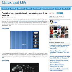 7 new but very beautiful conky setups for your linux desktop
